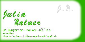 julia malmer business card